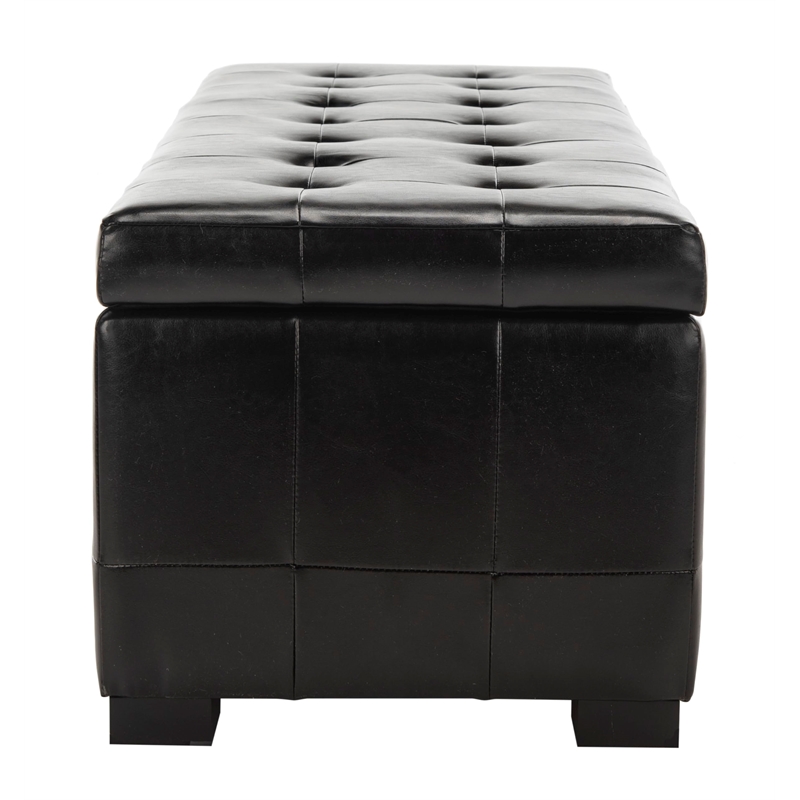 Safavieh Large Manhattan Beech Wood Storage Bench in Brown