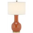 Safavieh Judy Ceramic Orange Lamp with White Shade