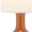 Safavieh Judy Ceramic Orange Lamp with White Shade