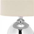 Safavieh Silver Table Lamp and Nature Hard Linen Shade