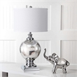 Safavieh Silver Table Lamp and Nature Hard Linen Shade