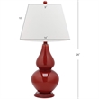 Safavieh Cybil Glass Double Gourd Lamp in Chinese Red (Set Of 2)