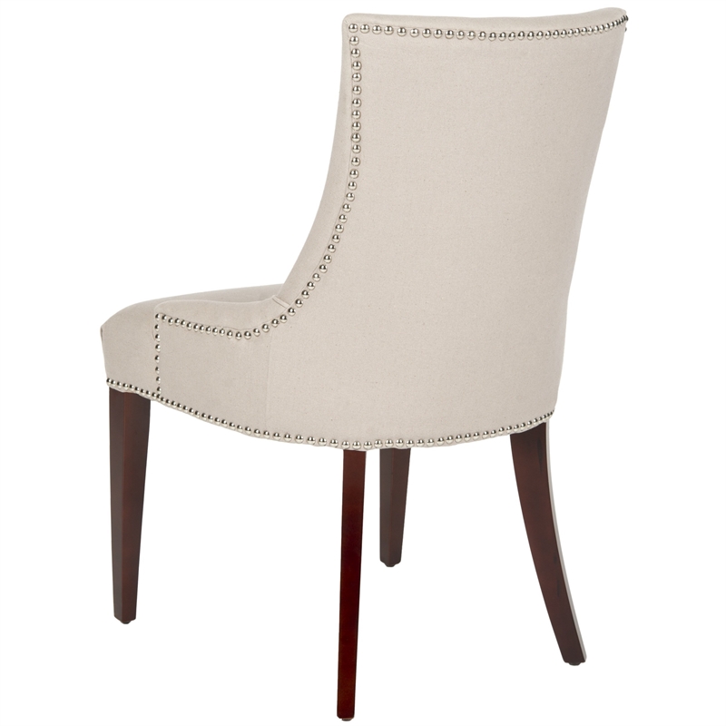 Safavieh Becca Birch  Linen Dining Chair in Beige