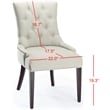 Safavieh Amanda Tufted Leather Chair in Ivory