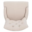 Safavieh Amanda Tufted Leather Chair in Ivory