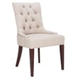 Safavieh Amanda Tufted Leather Chair in Ivory