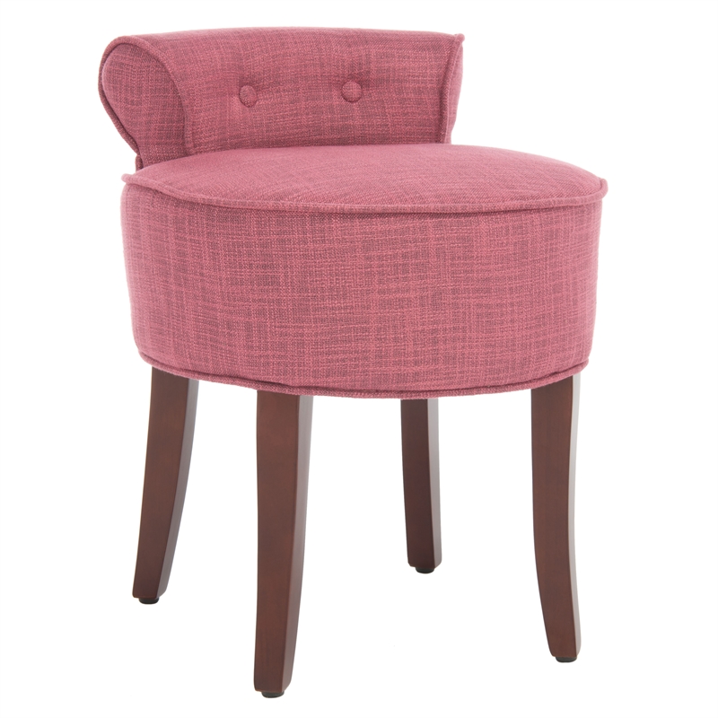 Safavieh Georgia Wood Vanity Stool in Rose