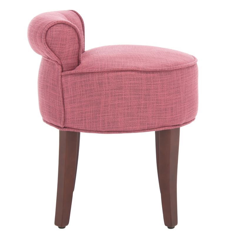Safavieh Georgia Wood Vanity Stool in Rose