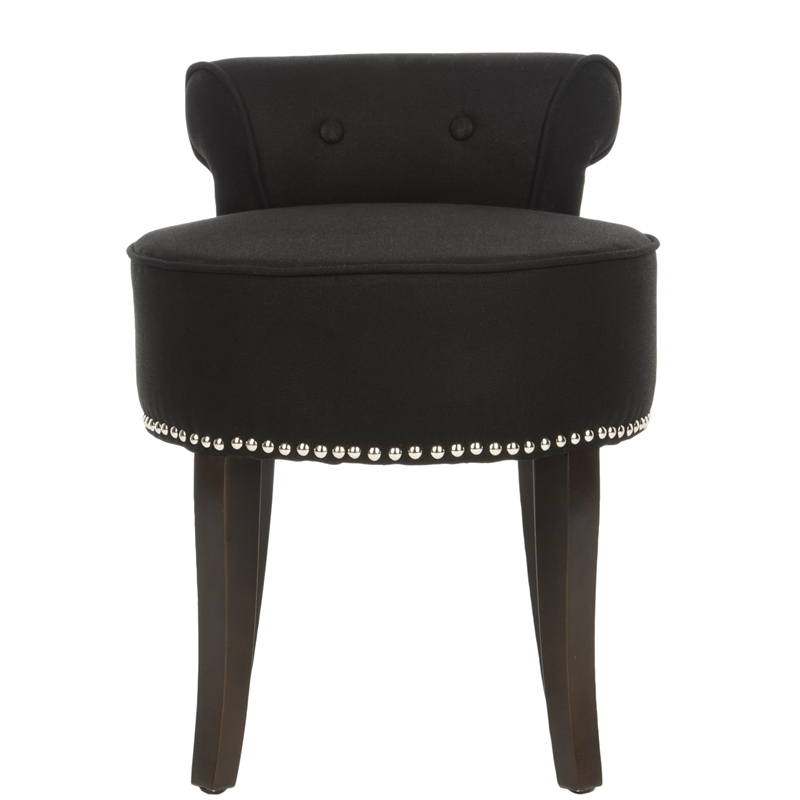 Safavieh Georgia Birch Wood Vanity Stool in Fuchsia