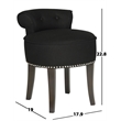 Safavieh Georgia Birch Wood Vanity Stool in Fuchsia