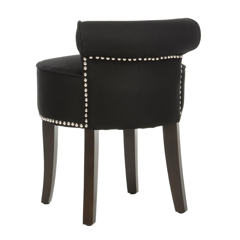 Safavieh Georgia Birch Wood Vanity Stool in Fuchsia