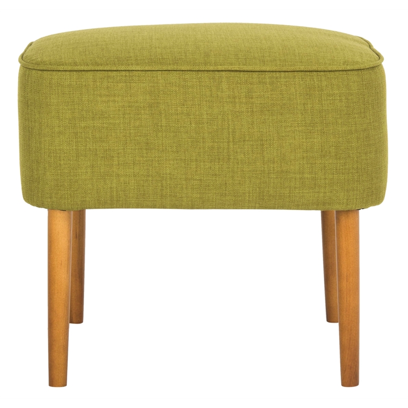 Safavieh Jerry Birch Wood Ottoman in Green