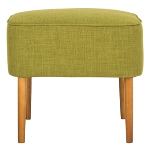 Safavieh Jerry Birch Wood Ottoman in Green