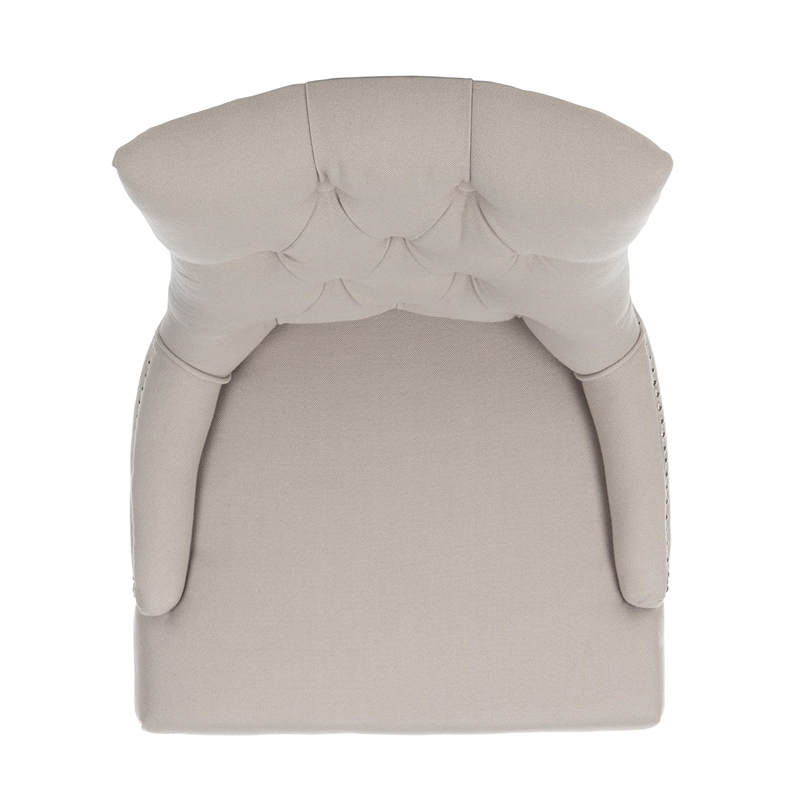 Safavieh Peyton/Ashley Tufted Dining Chair in Taupe (Set of 2)