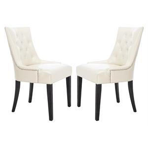 Safavieh Peyton Birch   Dining Chair in Cream (Set Of 2)