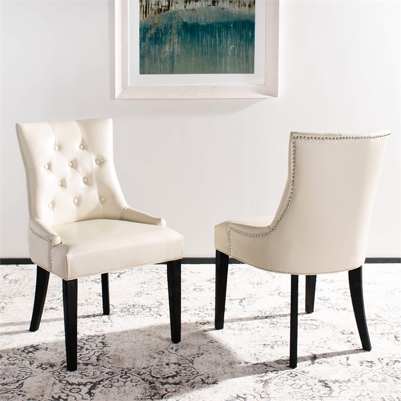 Safavieh Peyton Birch   Dining Chair in Cream (Set Of 2)