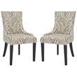 Safavieh Lester Dining Chair in Grey Zebra (Set Of 2)