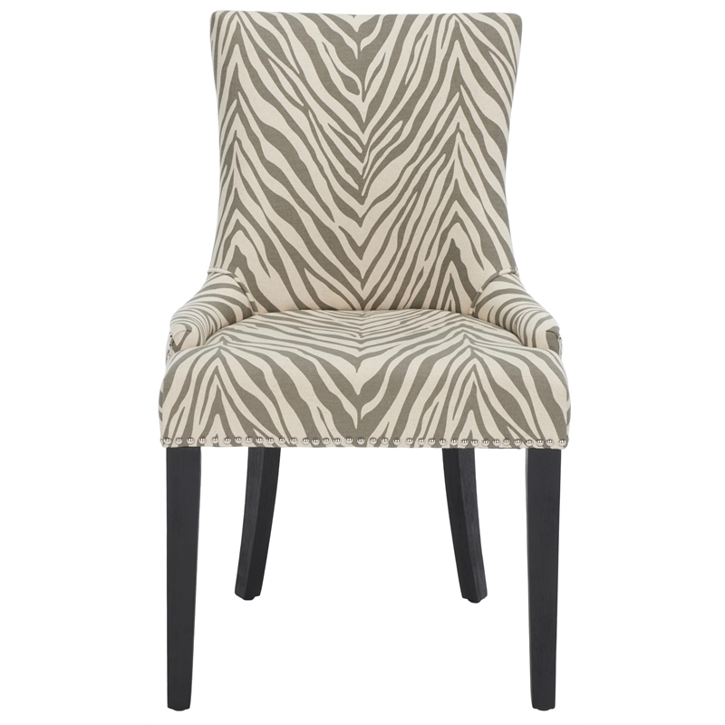 Safavieh Lester Dining Chair in Grey Zebra (Set Of 2)
