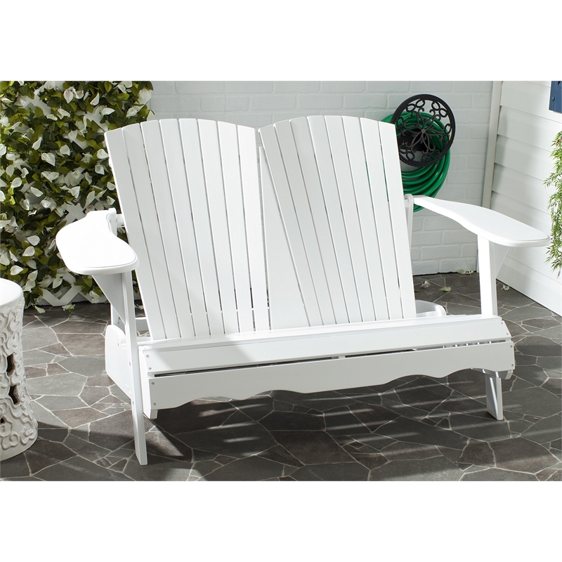 Safavieh Hantom Acacia Bench in White