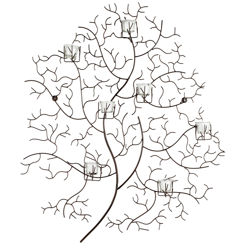 Safavieh Rustic Iron and Glass 7 Votive Tree Wall Decor