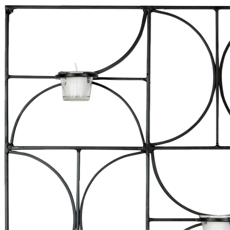 Safavieh Iron and Glass Votive Wall Decor in Black