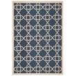 Safavieh Courtyard Polypropylene Small Rectangle Rug CY6032-268-4 in Navy and Beige