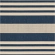 Safavieh Courtyard Polypropylene Medium Rectangle Rug CY6062-268-5 in Navy and Beige