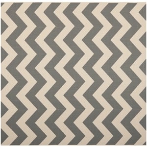 Safavieh Courtyard Polypropylene Square Rug CY6244-246-8SQ in Grey and Beige