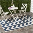 Safavieh Courtyard Polypropylene Medium Rectangle Rug CY6244-268-5 in Navy and Beige