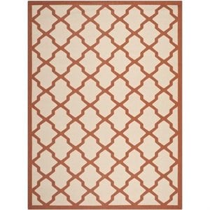 Safavieh Courtyard Polypropylene Medium Rectangle Rug CY6903-231-5 in Beige and Terracotta
