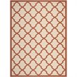 Safavieh Courtyard Polypropylene Medium Rectangle Rug CY6903-231-5 in Beige and Terracotta