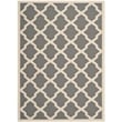 Safavieh Courtyard Polypropylene Medium Rectangle Rug CY6903-246-5 in Anthracite and Beige