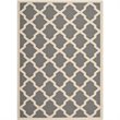 Safavieh Courtyard Polypropylene Large Rectangle Rug CY6903-246-8 in Anthracite and Beige