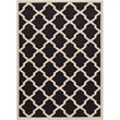 Safavieh Courtyard Polypropylene Small Rectangle Rug CY6903-266-4 in Black and Beige