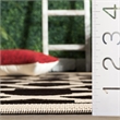 Safavieh Courtyard Polypropylene Large Rectangle Rug CY6903-266-8 in Black and Beige