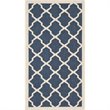 Safavieh Courtyard Polypropylene Runner Rug CY6903-268-3 in Navy and Beige