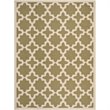 Safavieh Courtyard Polypropylene Medium Rectangle Rug CY6913-244-5 in Green and Beige