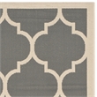 Safavieh Courtyard Polypropylene Small Rectangle Rug CY6914-246-4 in Anthracite and Beige