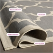 Safavieh Courtyard Polypropylene Medium Rectangle Rug CY6914-246-5 in Anthracite and Beige