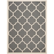 Safavieh Courtyard Polypropylene Large Rectangle Rug CY6914-246-9 in Anthracite and Beige