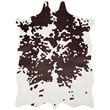 Safavieh Faux Hide Polyester Medium Rectangle Rug FAH160A-5 in Brown and White