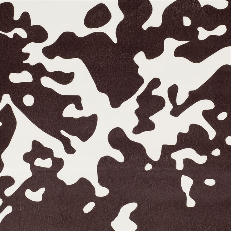 Safavieh Faux Hide Polyester Medium Rectangle Rug FAH160A-5 in Brown and White