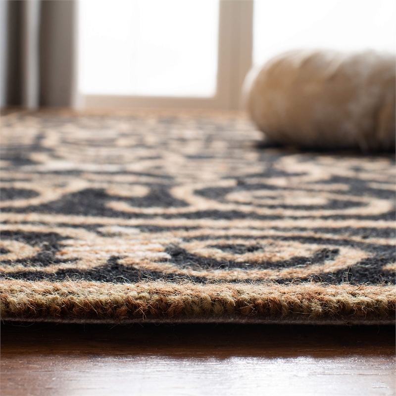 Safavieh Chelsea Wool Moon Half Rug HK11A-3HM in Black
