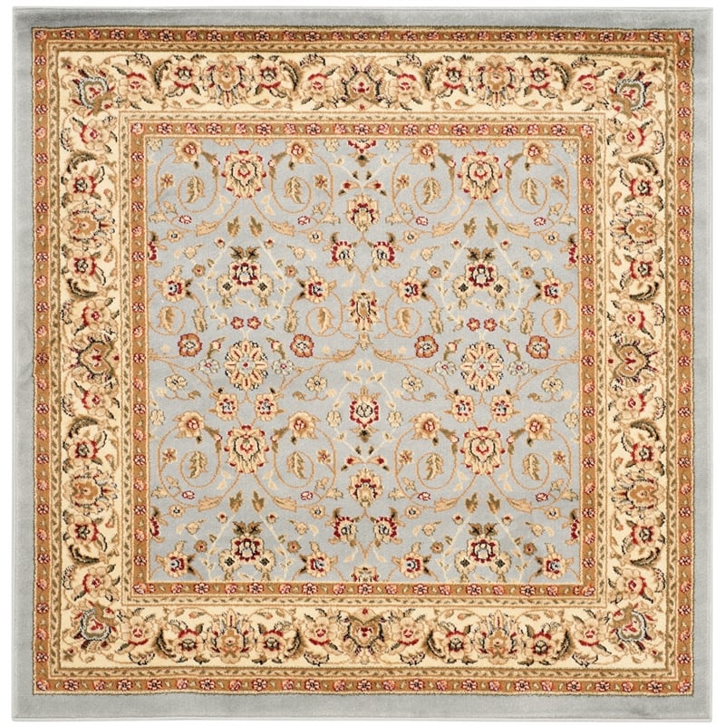 Safavieh Lyndhurst 4' X 4' Square Power Loomed Rug in Light Blue / Ivory