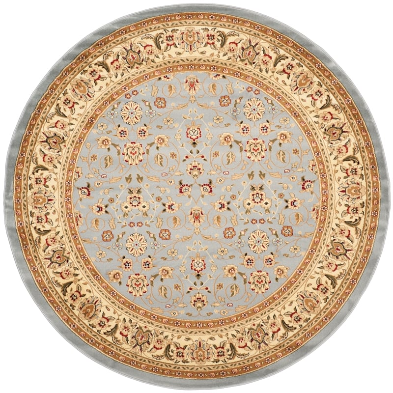 Safavieh Lyndhurst 6' X 6' Round Power Loomed Rug in Light Blue / Ivory