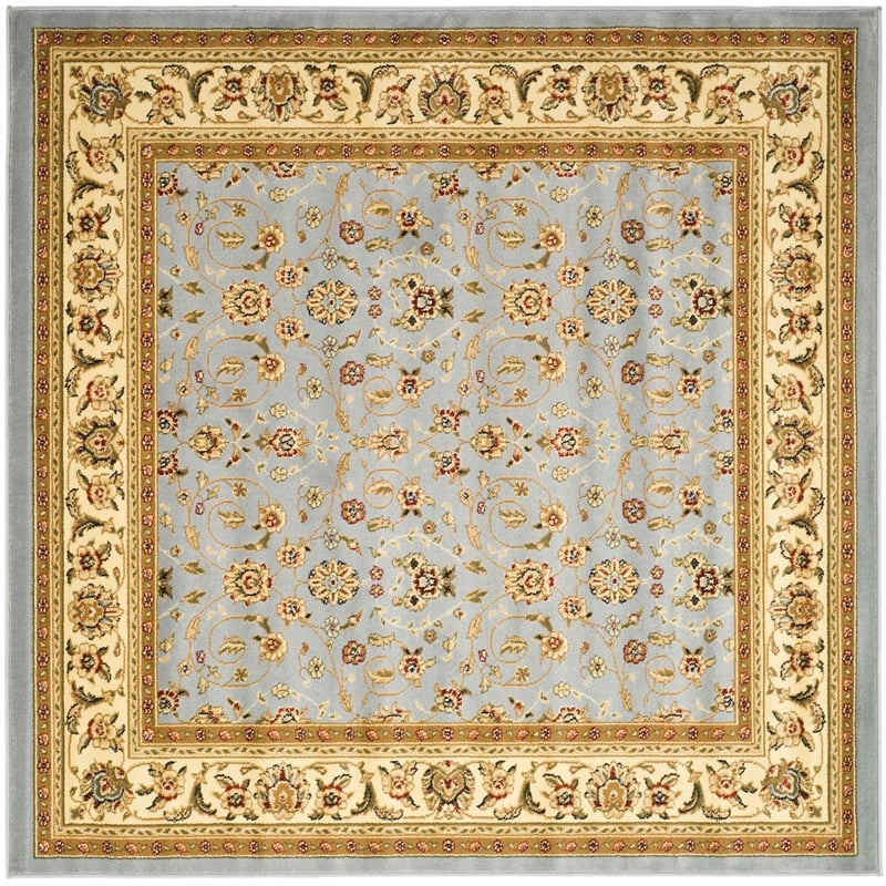 Safavieh Lyndhurst 6' X 6' Square Power Loomed Rug in Light Blue / Ivory