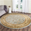 Safavieh Lyndhurst 8' X 8' Round Power Loomed Rug in Light Blue / Ivory