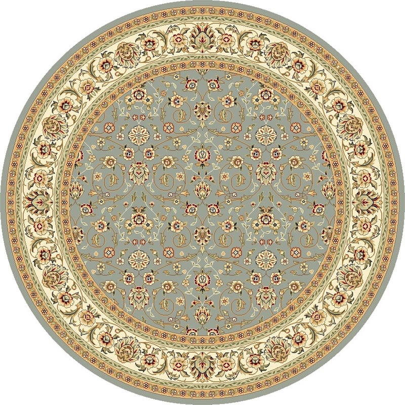 Safavieh Lyndhurst 8' X 8' Round Power Loomed Rug in Light Blue / Ivory
