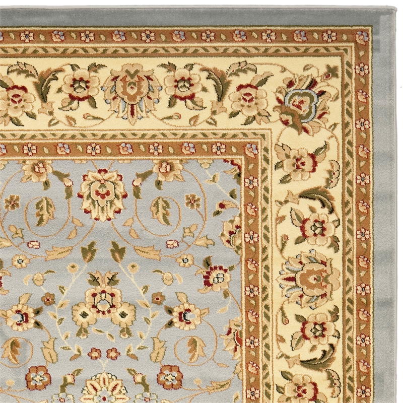 Safavieh Lyndhurst 9' X 12' Power Loomed Rug in Light Blue / Ivory