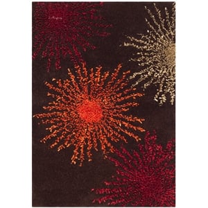 Safavieh Soho 2'-0&quot x 3'-0&quot Wool Hand Tufted Rug in Brown / Multi-Color